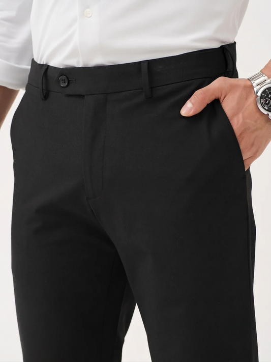 Black Straight Fit Flexiwaist Pant