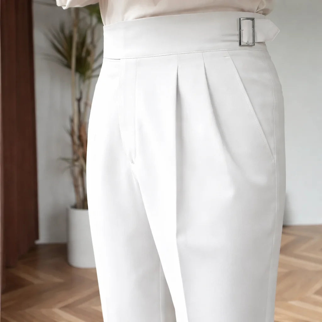White Classic Gurkha Pant by Italianera