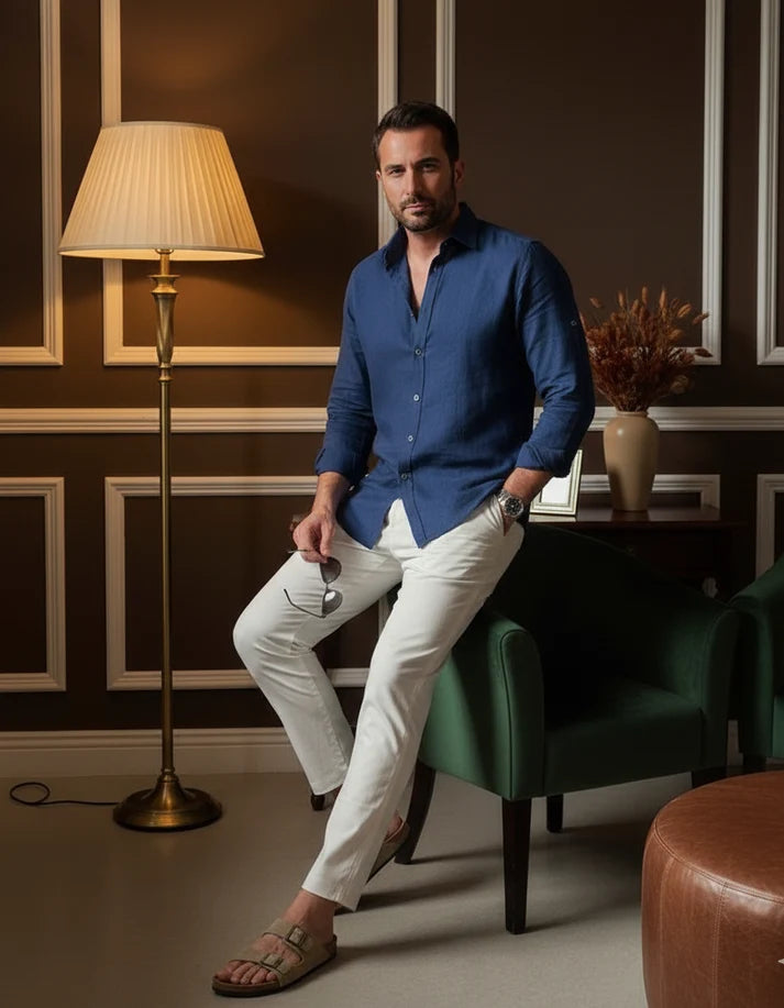 Old Money Classic Navy Shirt
