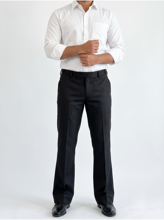 Black Bootcut Formal Pant by ITALIANERA