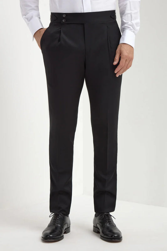Black Double Button Gurkha Pant By Italian Era