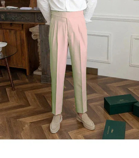 Beige Classical Buckle Gurkha Pant By Italian Era