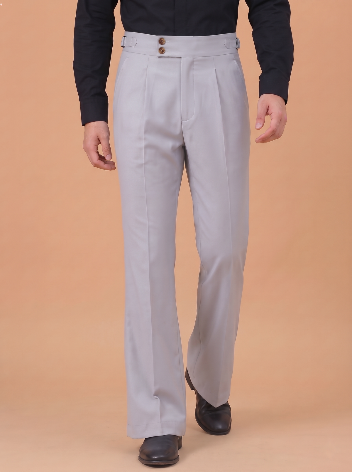 Dove Gray Bootcut Gurkha Pant