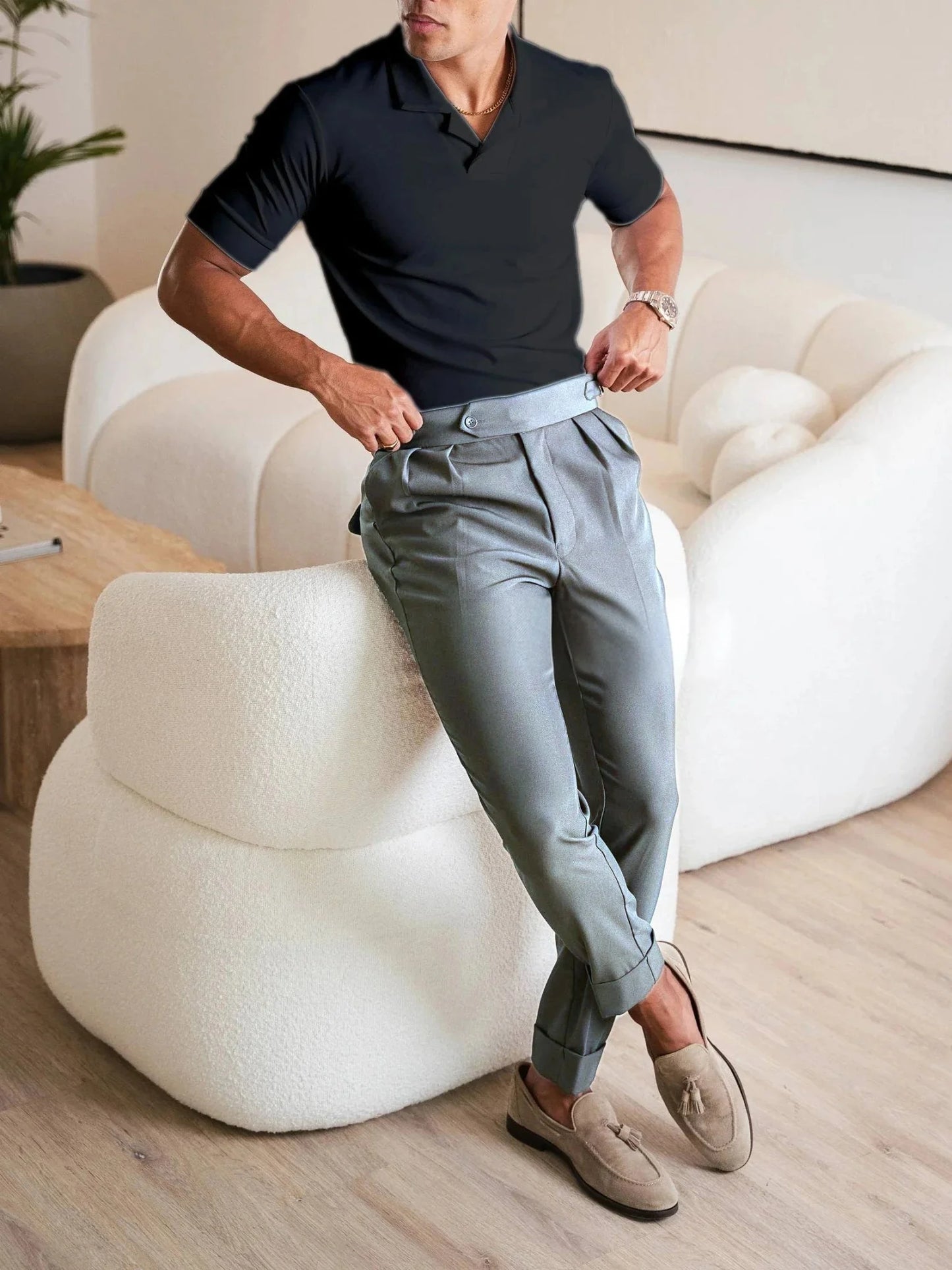 Ash Grey Signature Italian Gurkha Pant