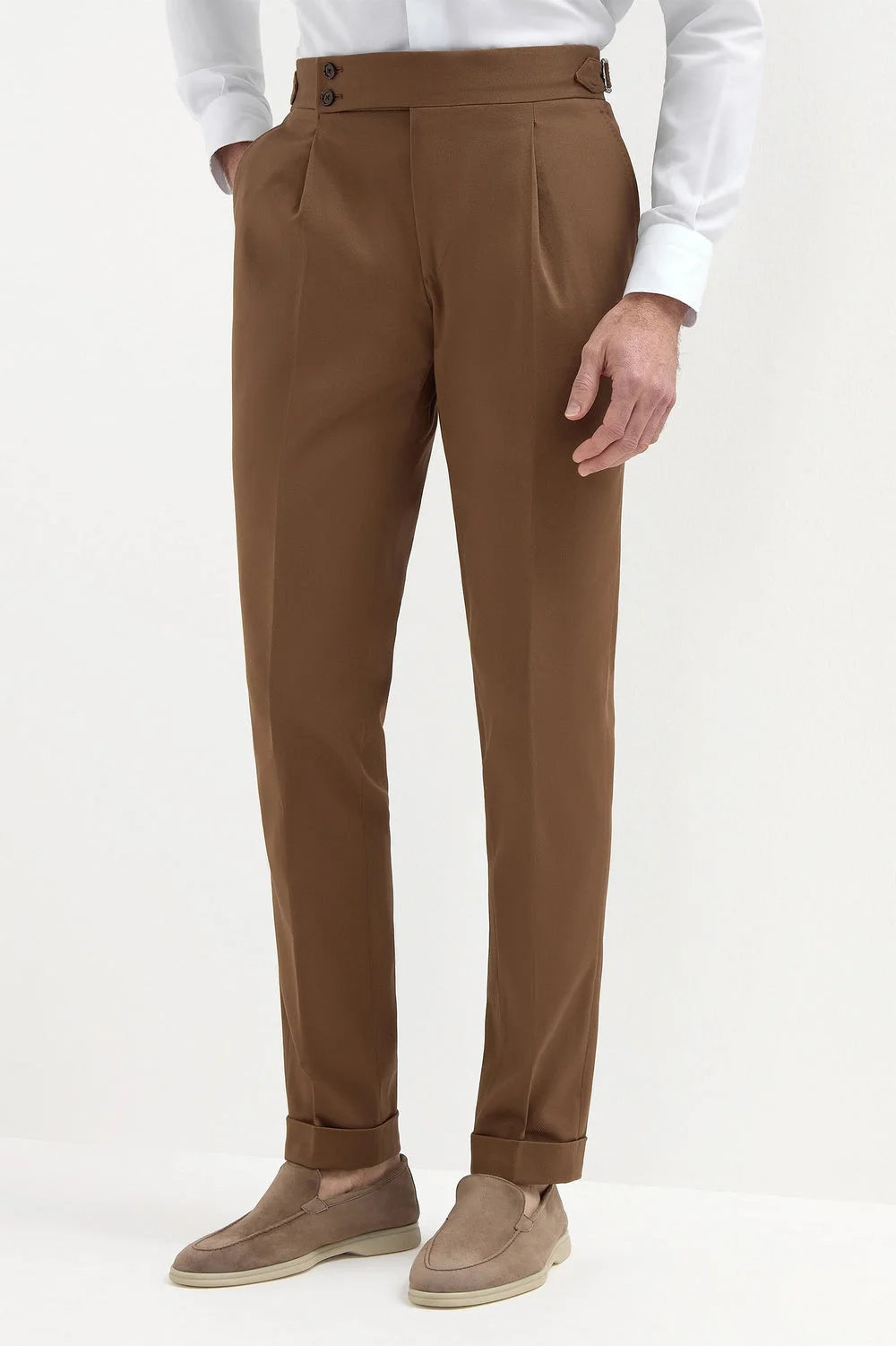 Brown Signature Button Gurkha Pant
