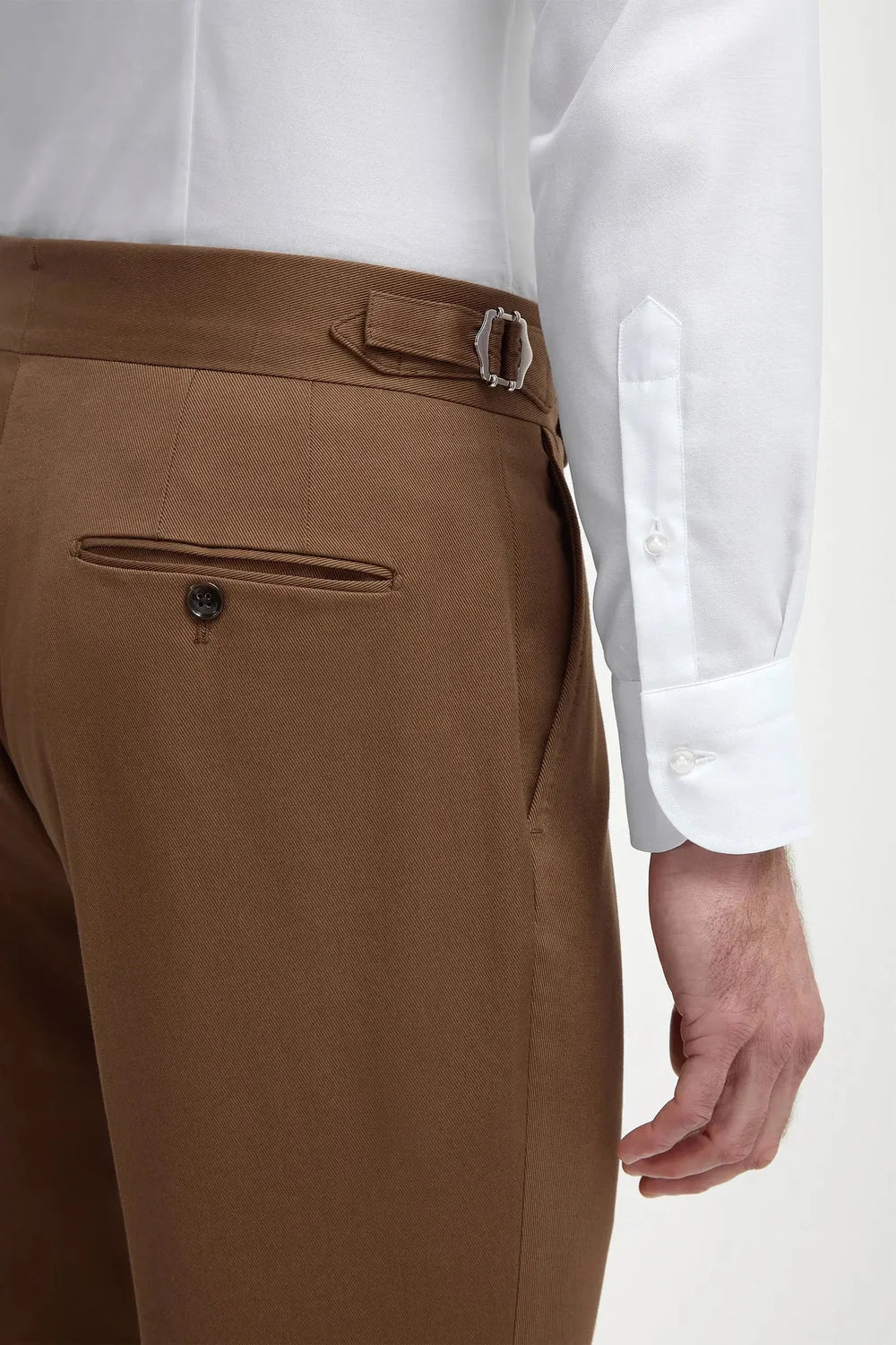 Brown Signature Button Gurkha Pant
