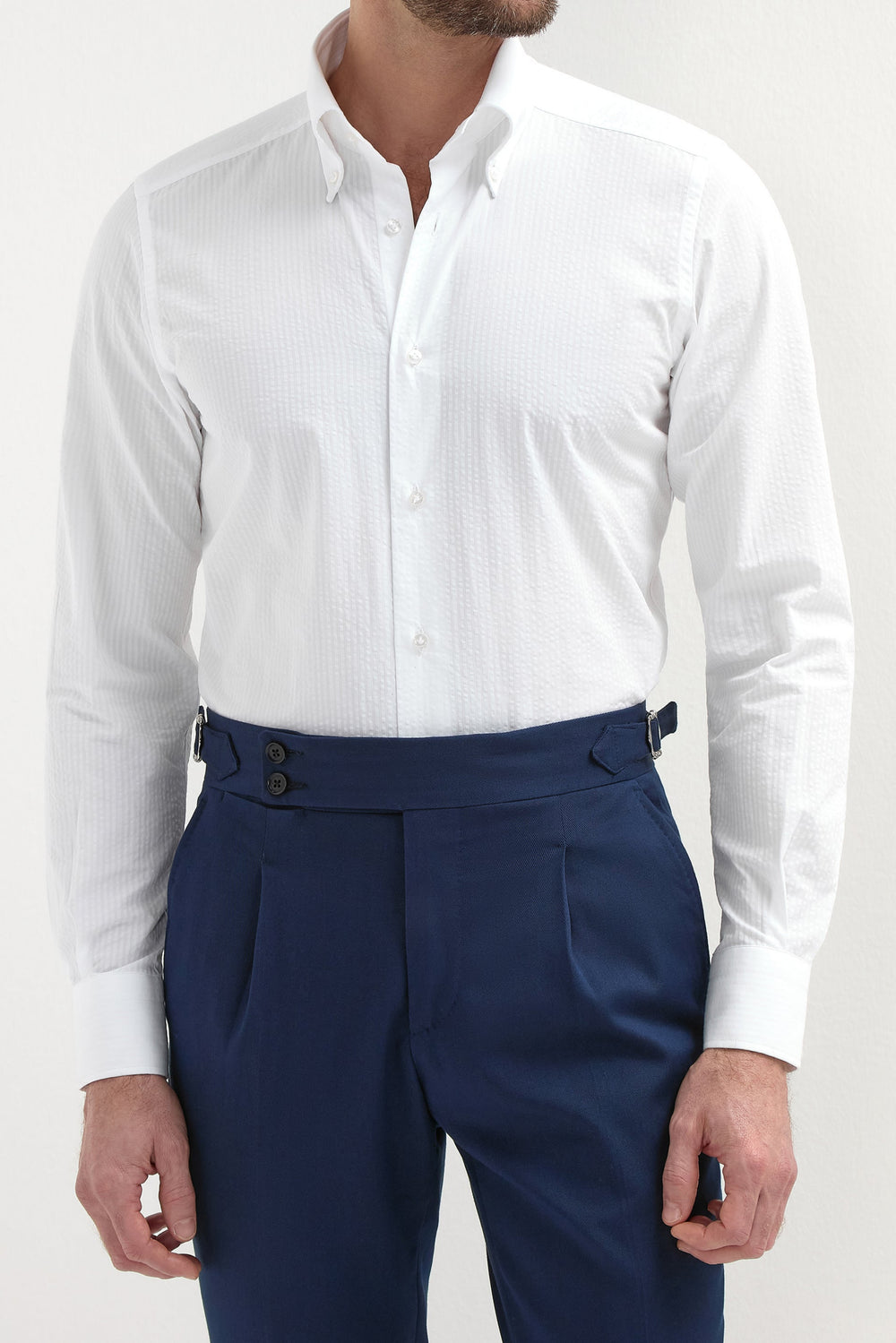 Navy Blue Signature Buttoned Gurkha Pant