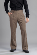 Mocha Double Button Bootcut Gurkha Pant