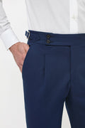 Navy Blue Signature Buttoned Gurkha Pant