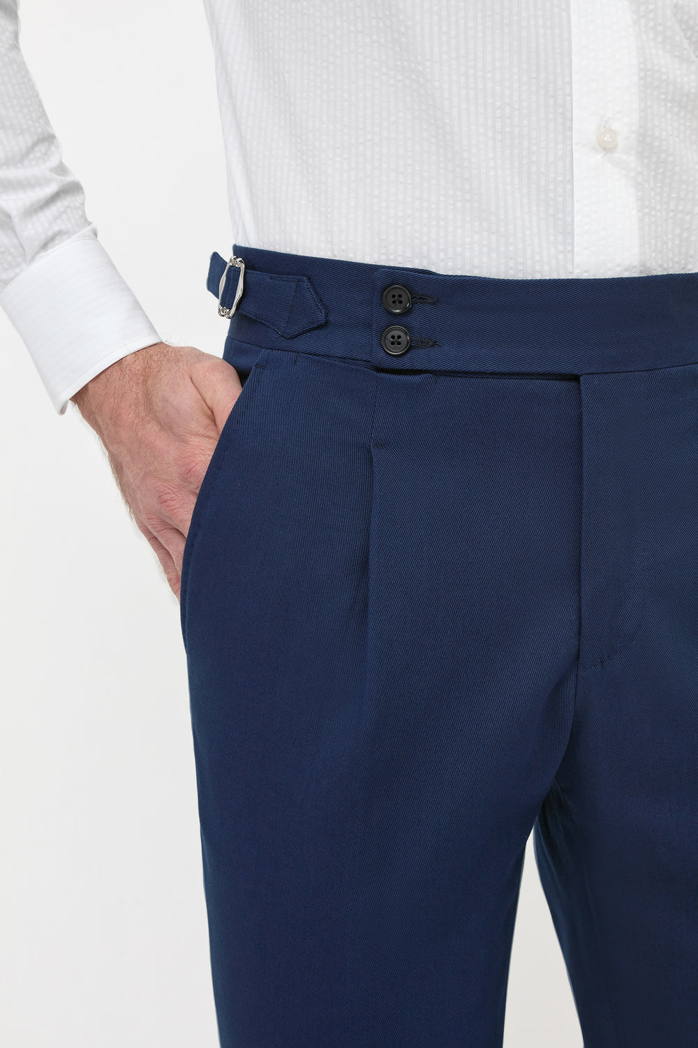 Navy Blue Signature Buttoned Gurkha Pant