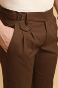 Brown Single buckle Gurkha pant