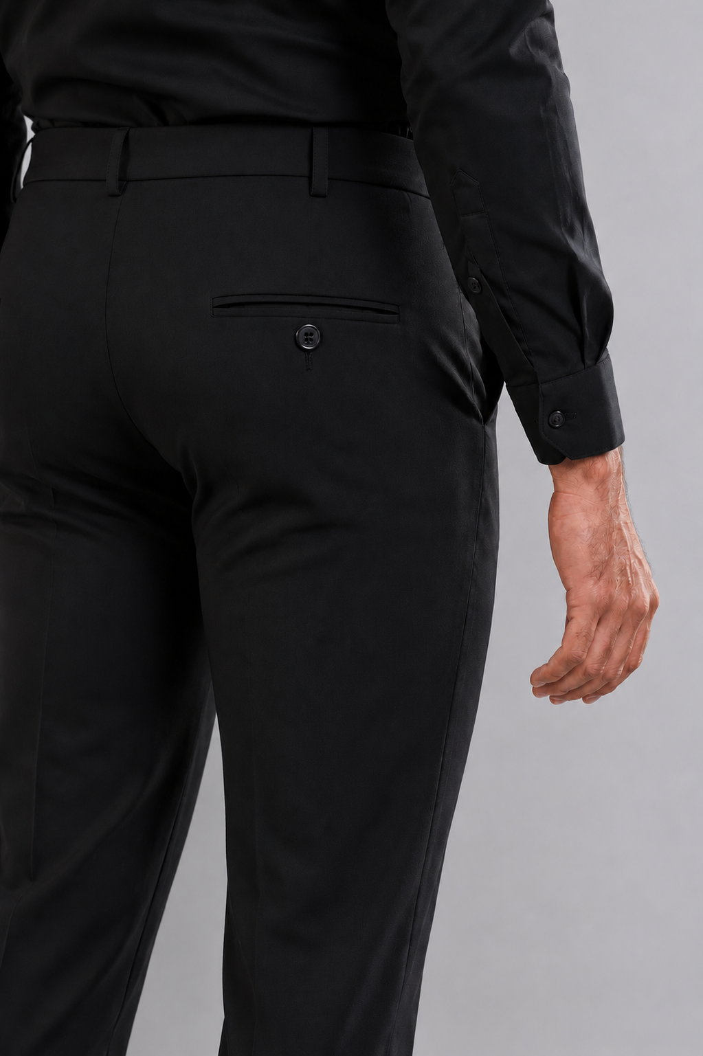 Black Straight Fit Flexiwaist Pant
