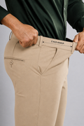 Beige Straight Fit Flexiwaist Pant