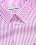 Pacific Light Pink Bengal Stripe Oxford Cotton Designer Shirt