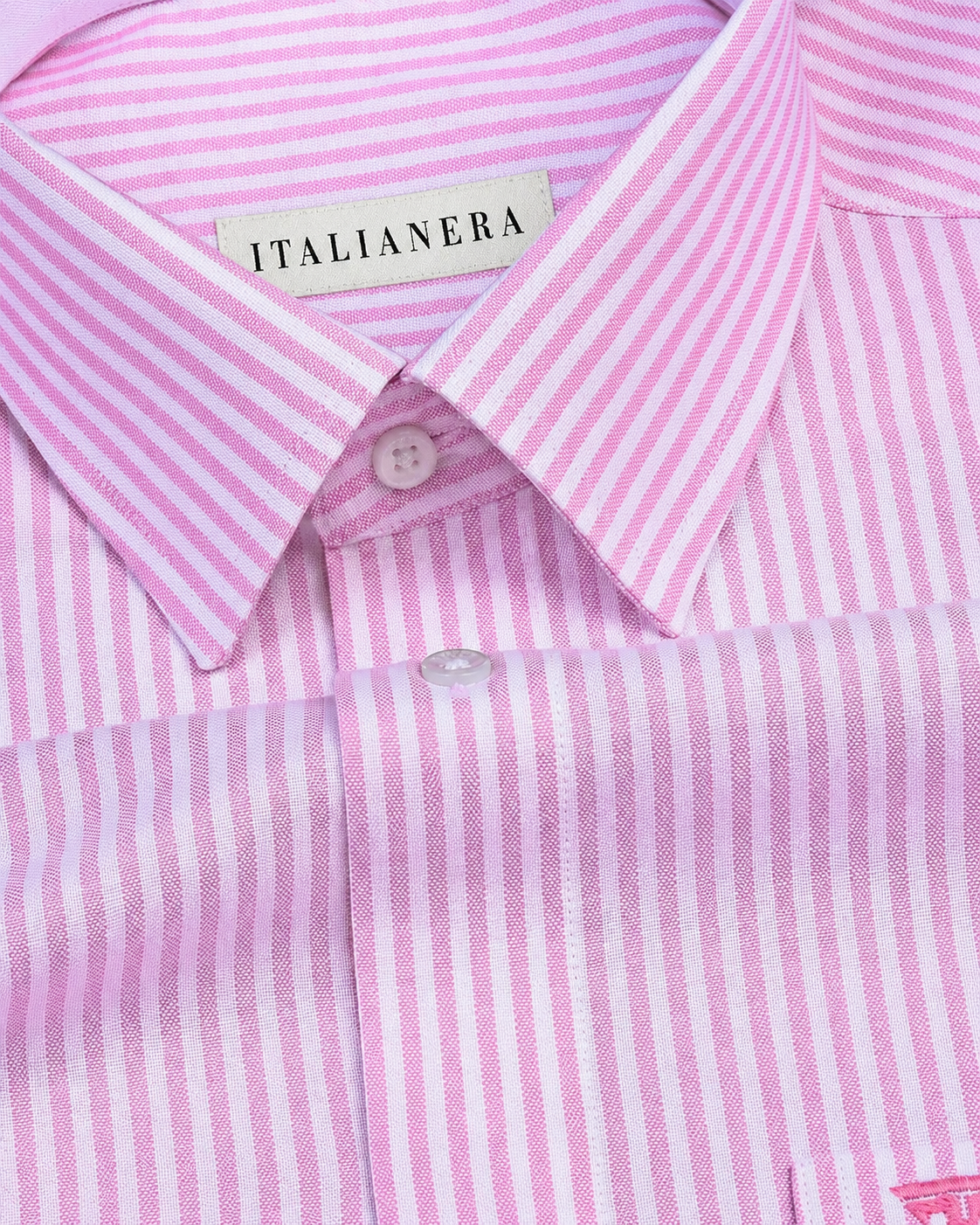 Pacific Light Pink Bengal Stripe Oxford Cotton Designer Shirt
