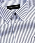 Atlanta Gray Bengal Stripe Oxford Cotton Shirt