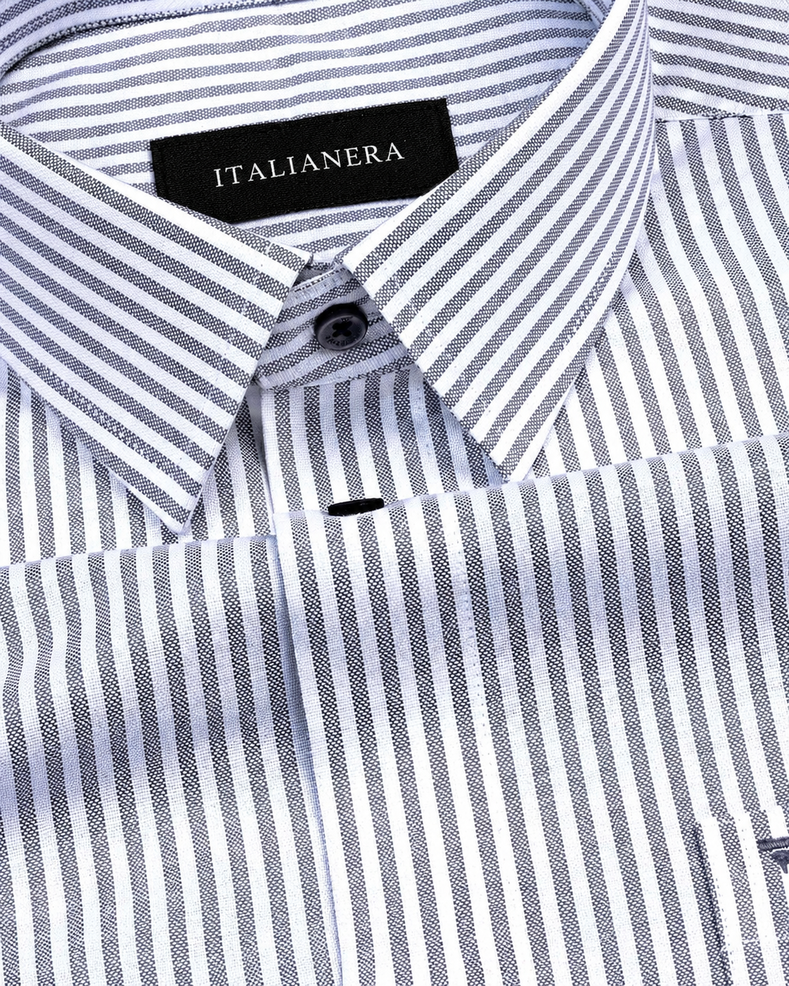Atlanta Gray Bengal Stripe Oxford Cotton Shirt