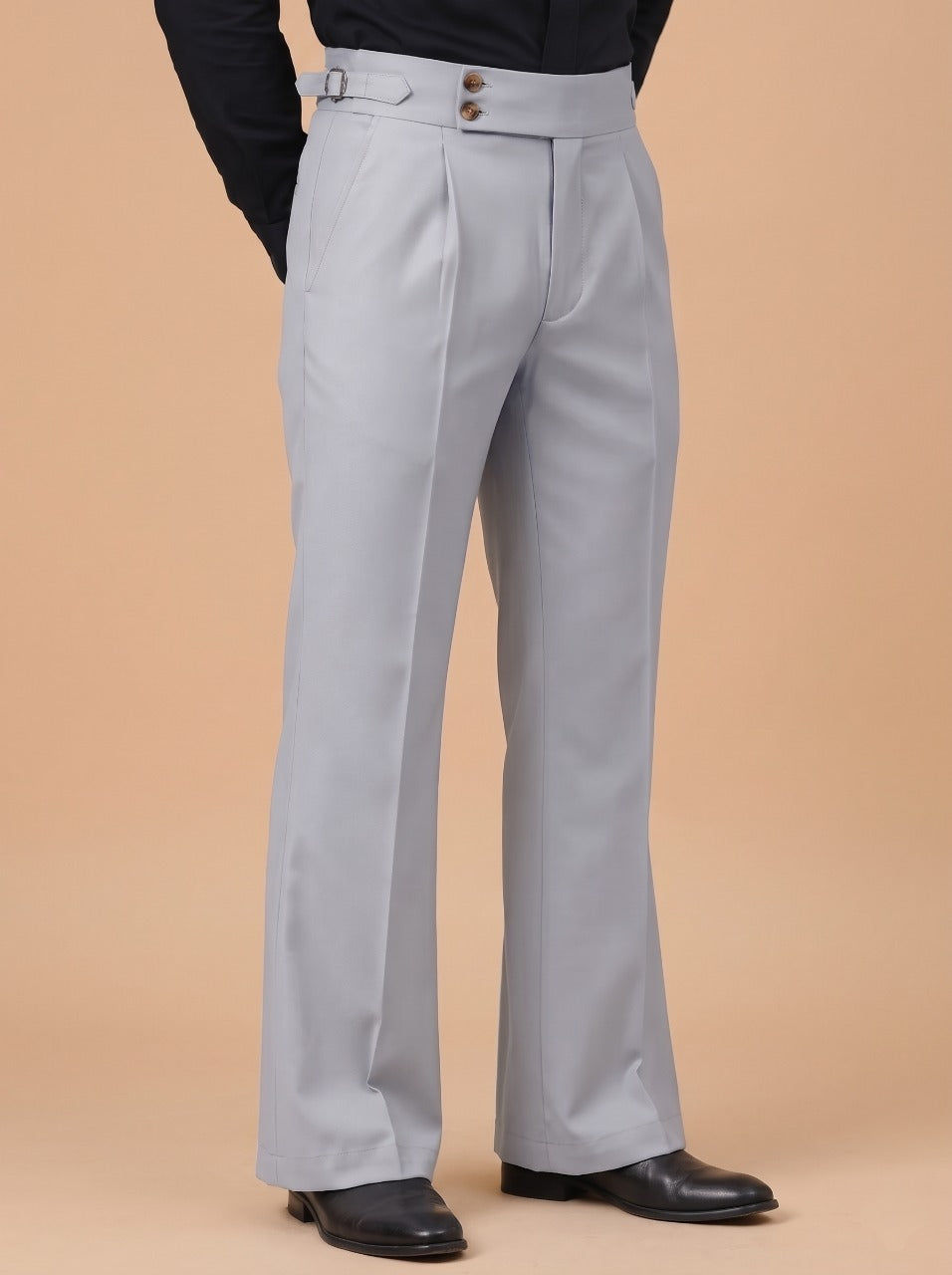 Dove Gray Bootcut Gurkha Pant