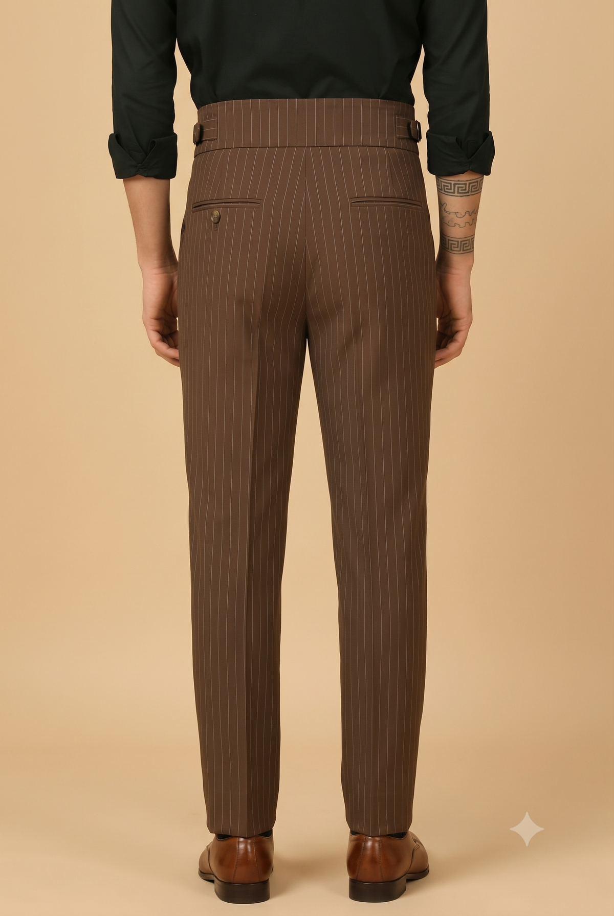 Brown Stripe Gurkha Pant By ITALIANERA