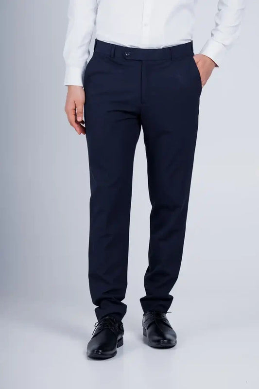 Navy Blue Flexi-Waist Pant