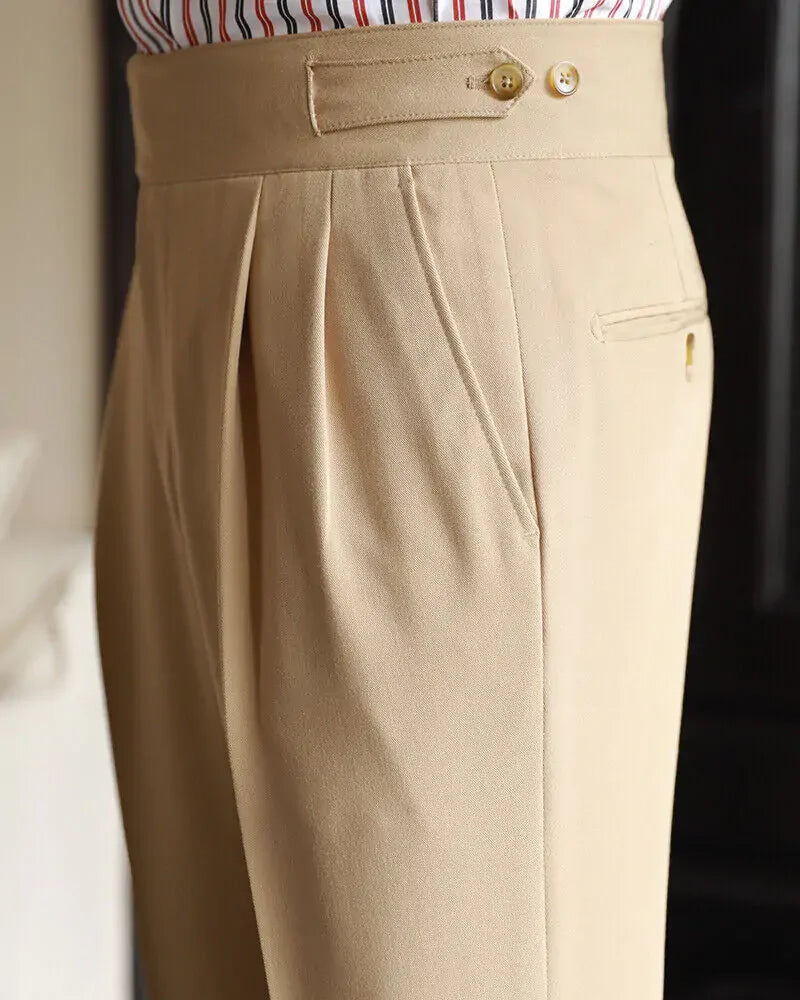 Biege Classical Button Gurkha Pant