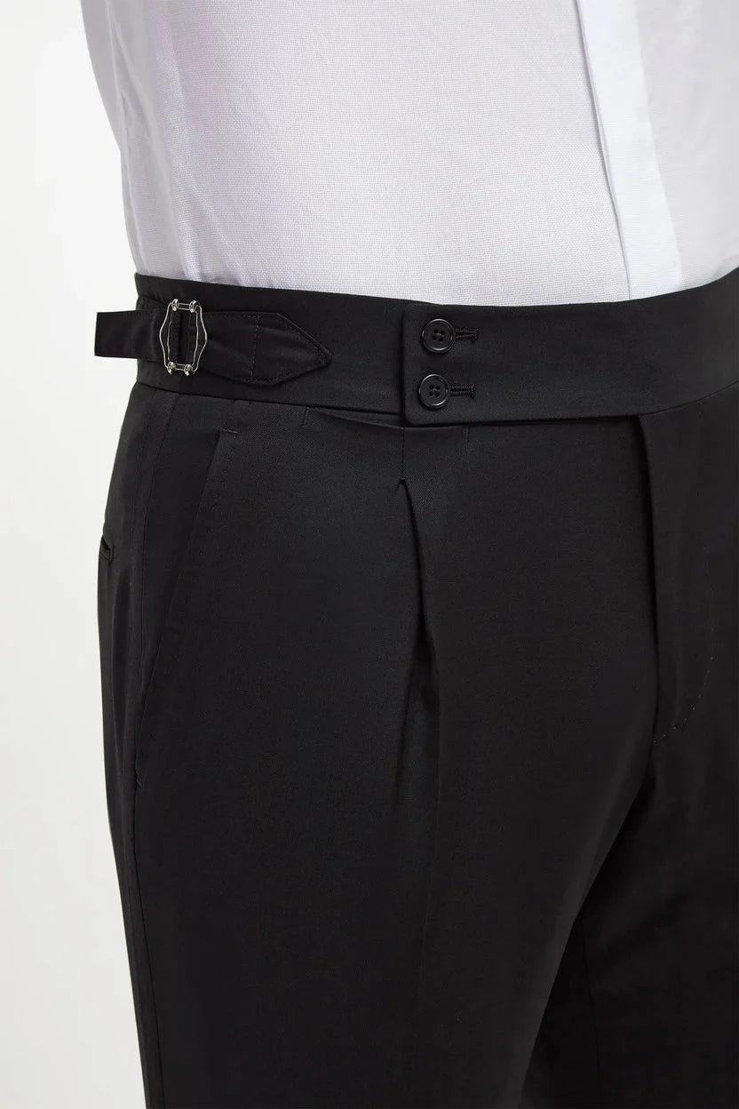 Black Double Button Gurkha Pant By Italian Era