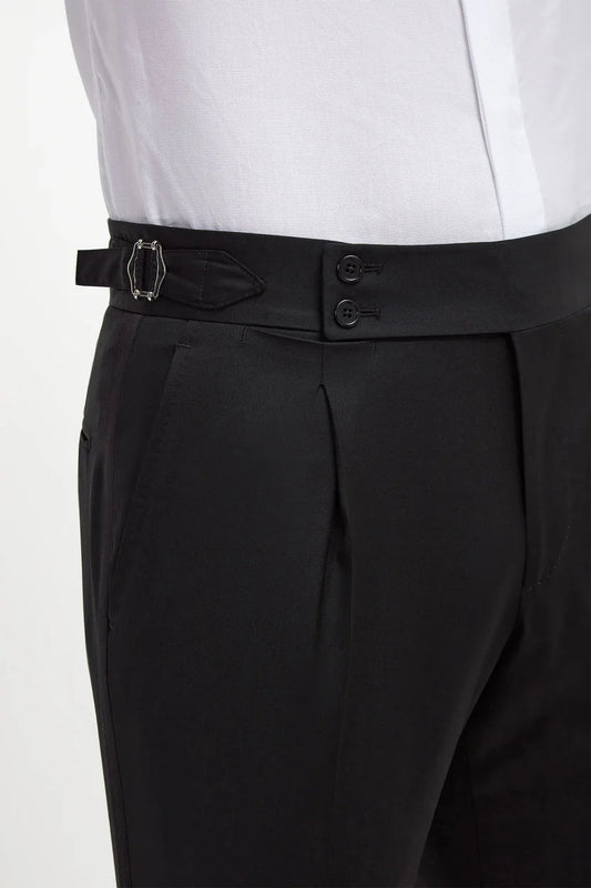 Black Double Button Gurkha Pant By Italian Era