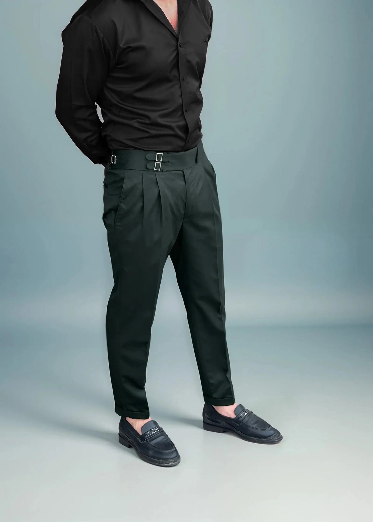 Classic Bottle Green Double Buckle Gurkha Pant