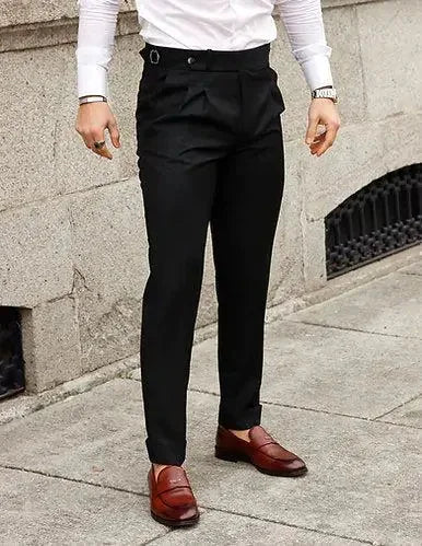 Signature Italian Black Gurkha Pant By Italian Era