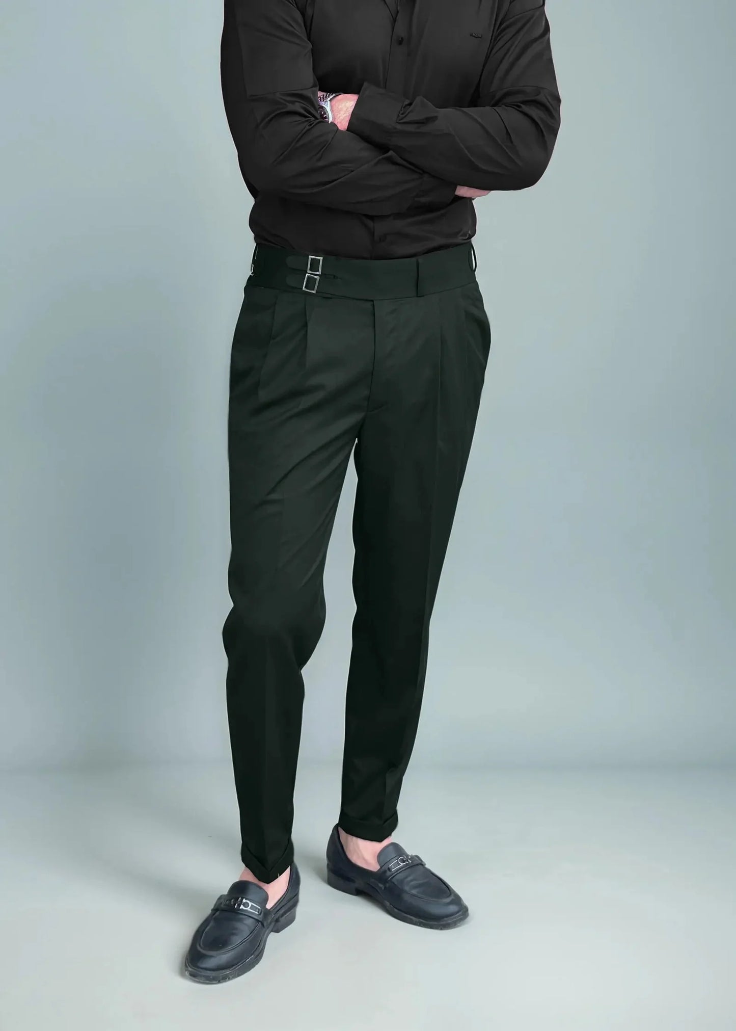 Classic Bottle Green Double Buckle Gurkha Pant