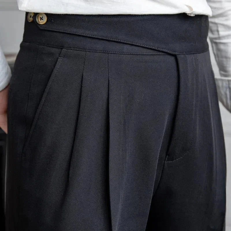 Classic Black Single Button Gurkha Pant By Italian Era