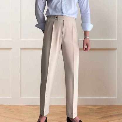 Single Button Beige Gurkha Pant - Image 3