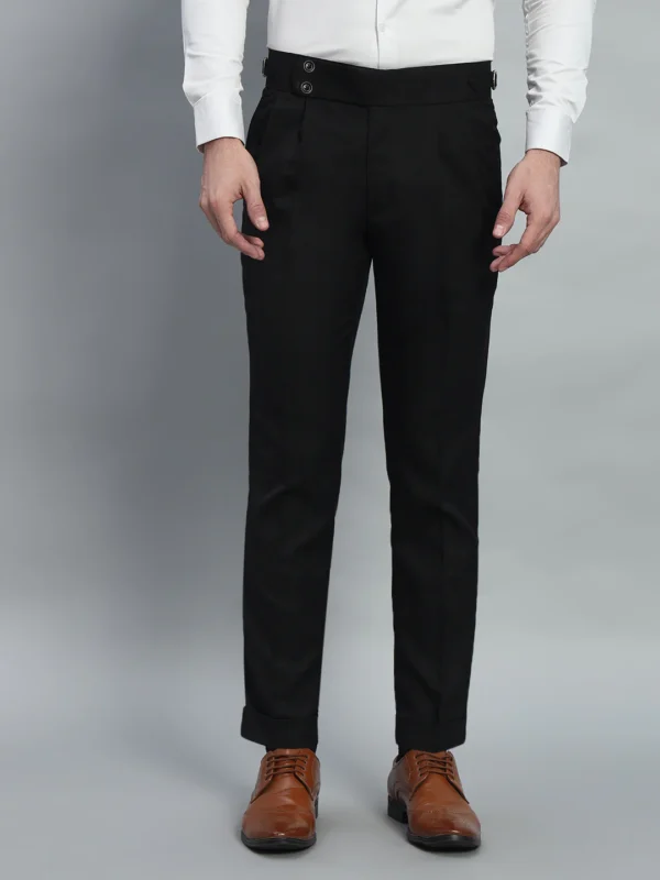 Black Double Button Gurkha Pant By Italian Era