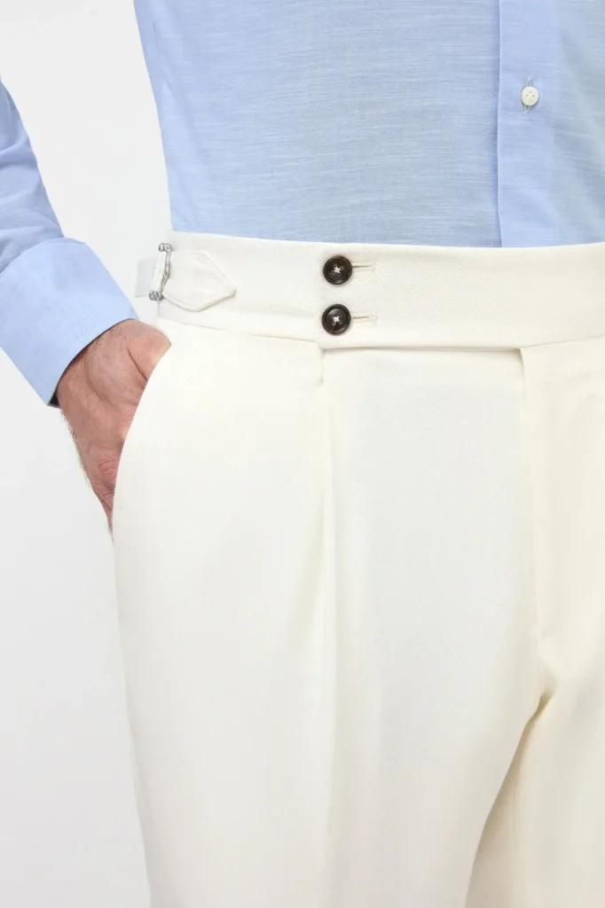 white gurkha pant